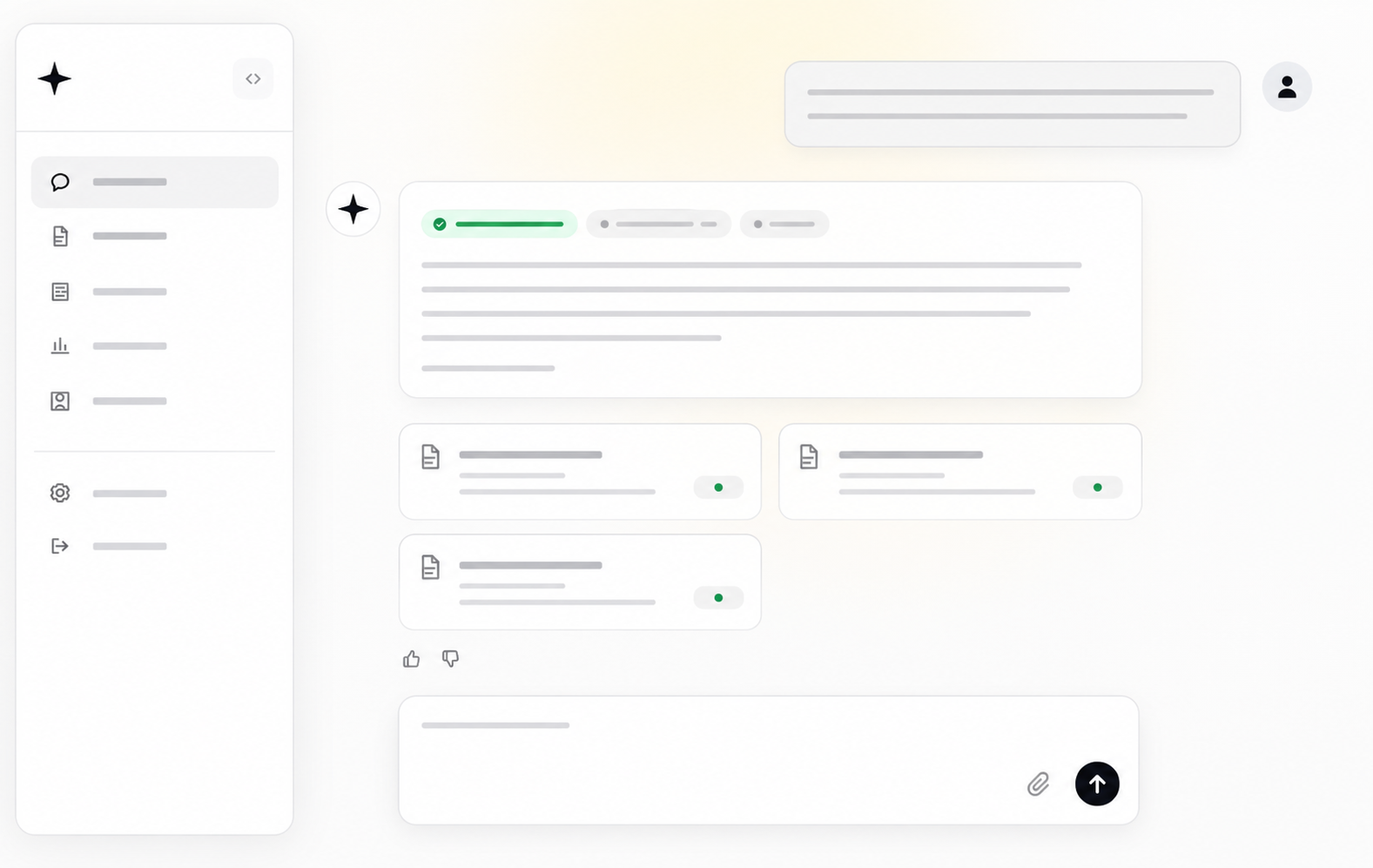 Evidella chat workspace answering a question with approved source cards